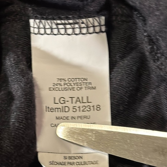 L.L. Bean shirt jacket men’s large tall pockets soft quilted dark gray snaps - Picture 16 of 16